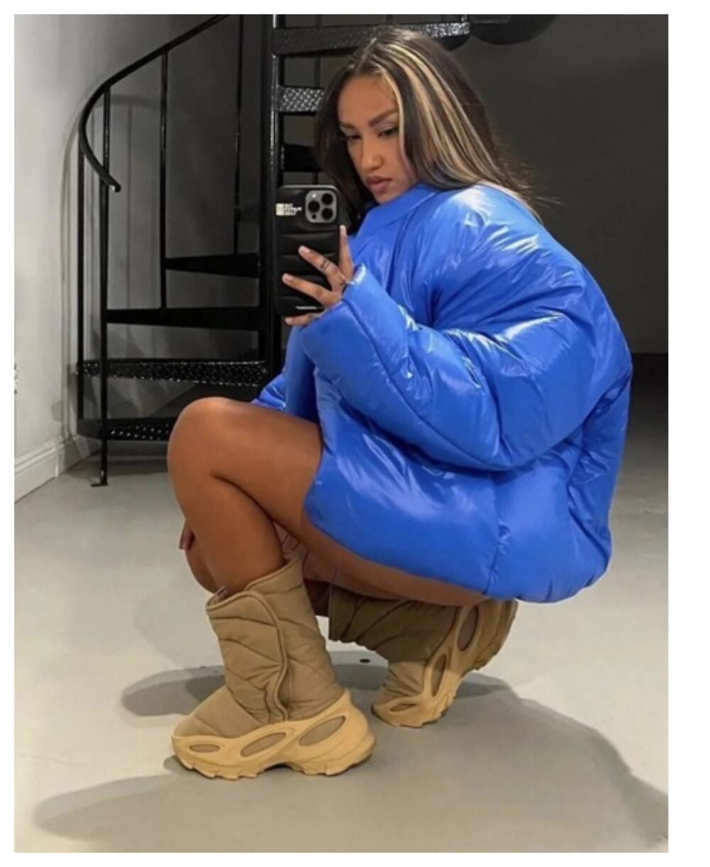 NWT YEEZY X GAP ROUND Cropped Jacket blue Puffer Kanye West (M)